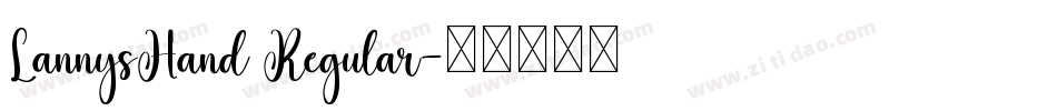 LannysHand Regular字体转换
